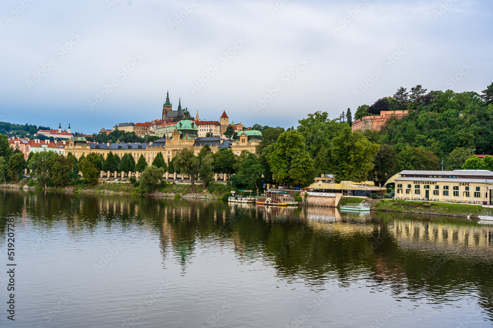 The old City of Prague and the River Vitava.
