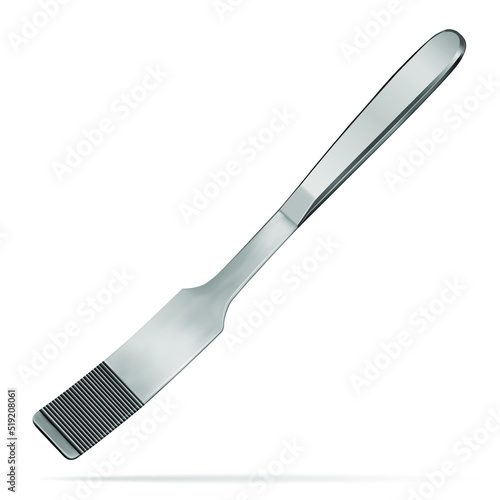 Spatula gastric and intestinal Kader. Special surgical disengaging instrument used in abdominal surgery. Vector illustration