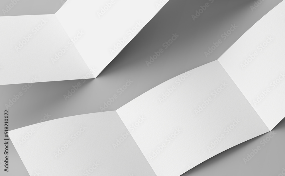 Square trifold brochure mockup 3d rendering Clean nature company ...