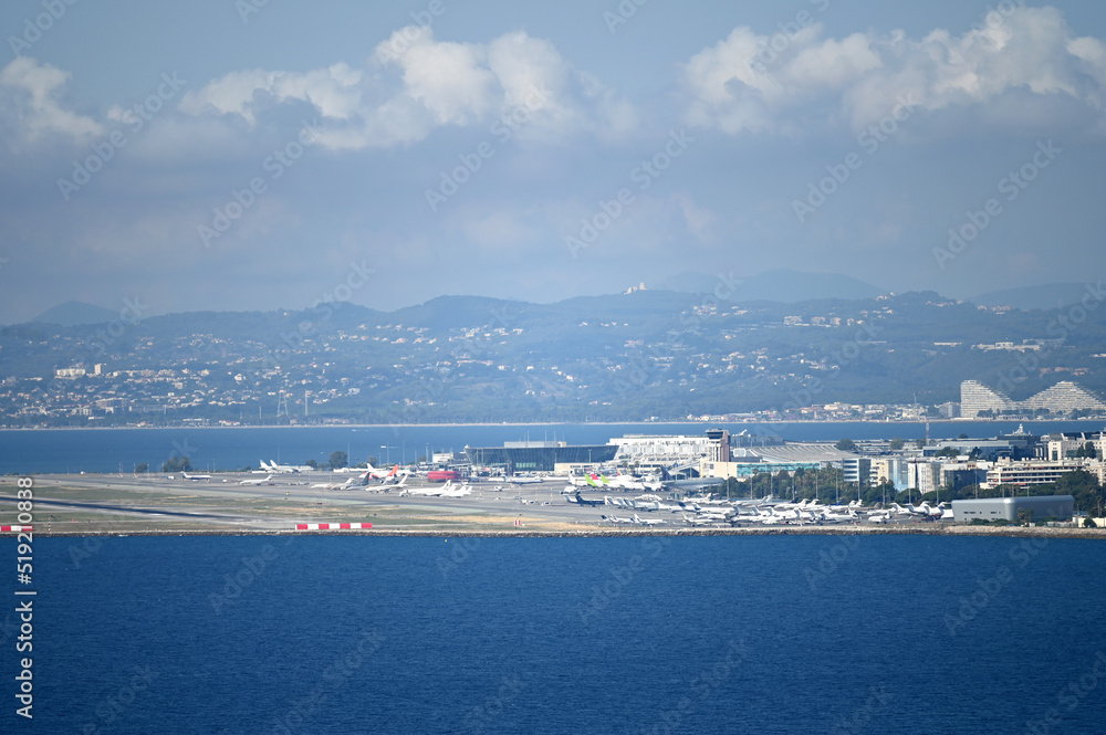 Airport in Nice France summer season