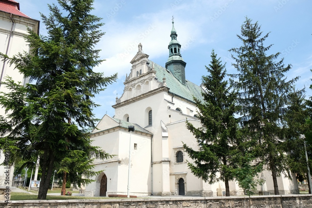 Parish church st. John the Evangelist in Pinczow, Ponidzie, Poland