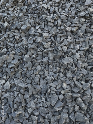 Close-up of a pile of gray stone