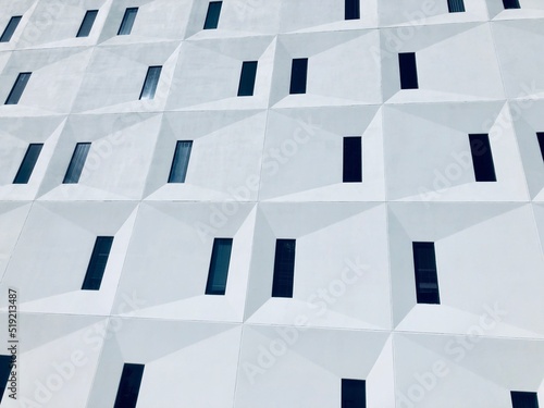 Принти на полотні Black Windows on White Wall