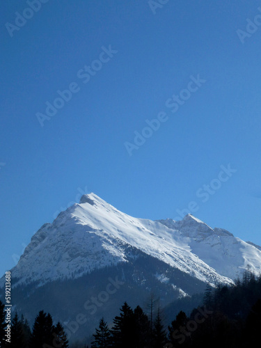 Winter hiking tour to Pleisenspitze mountain  Tyrol  Austria