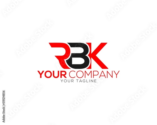 Initial Letter RBK Abstract Logo Icon Design Creative Vector illustration. photo