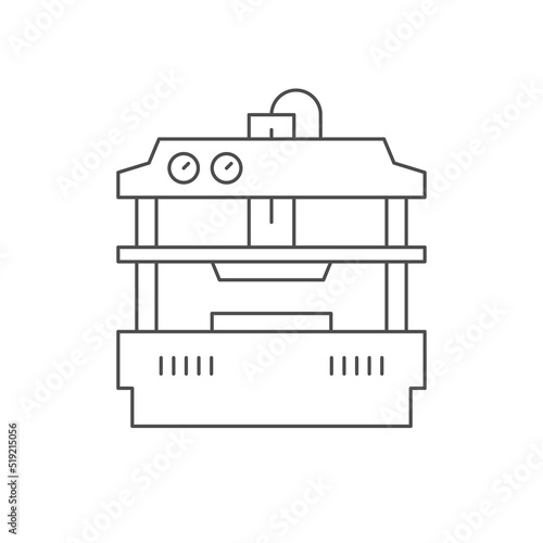 Press machine line outline icon