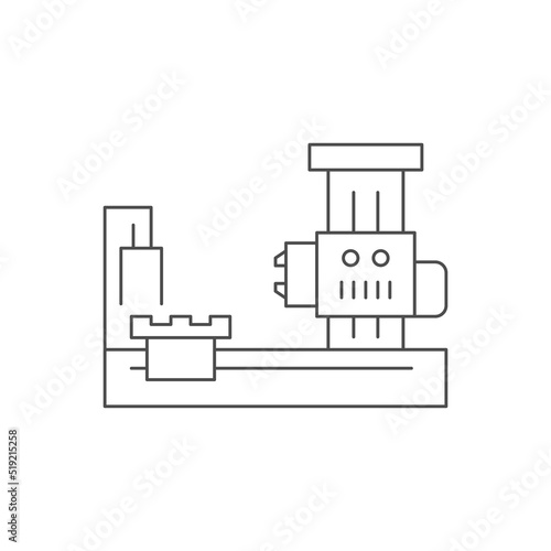 Boring machine line outline icon