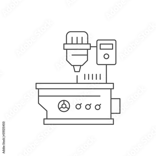 Milling machine line outline icon