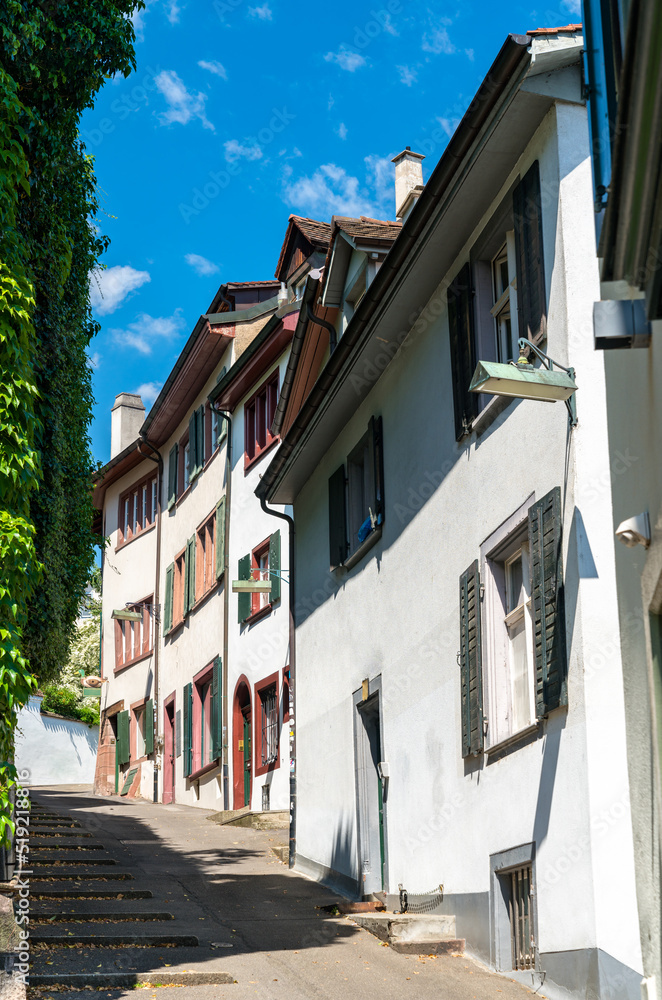 Fototapeta premium Traditional architecture of the old town of Basel in Switzerland