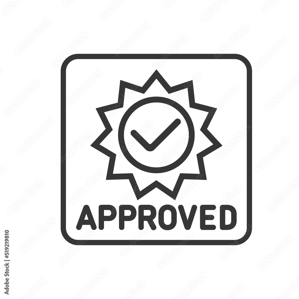 Approved or certified icon for your design. Approved or certified icon for your design.