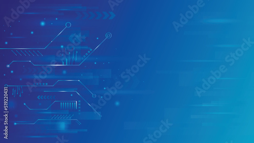 Hi tech architectural digital circuit pattern dark blue futuristic background banner and wallpapers.Vector illustrations. Futuristic Background with Circuit Boards and Data Signs.