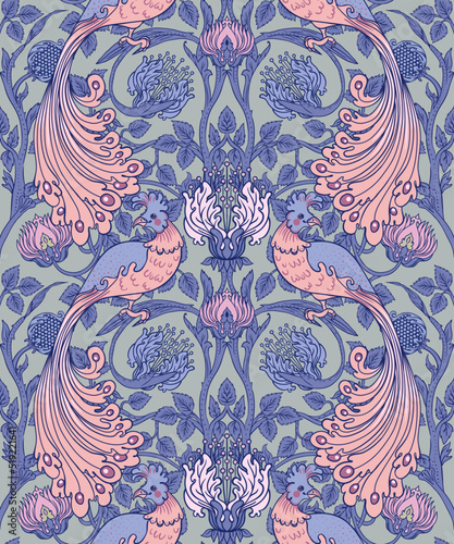 Floral vintage seamless pattern, retro wallpapers. Enchanted Vintage Flowers....