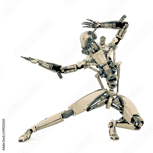 super robot in karate action