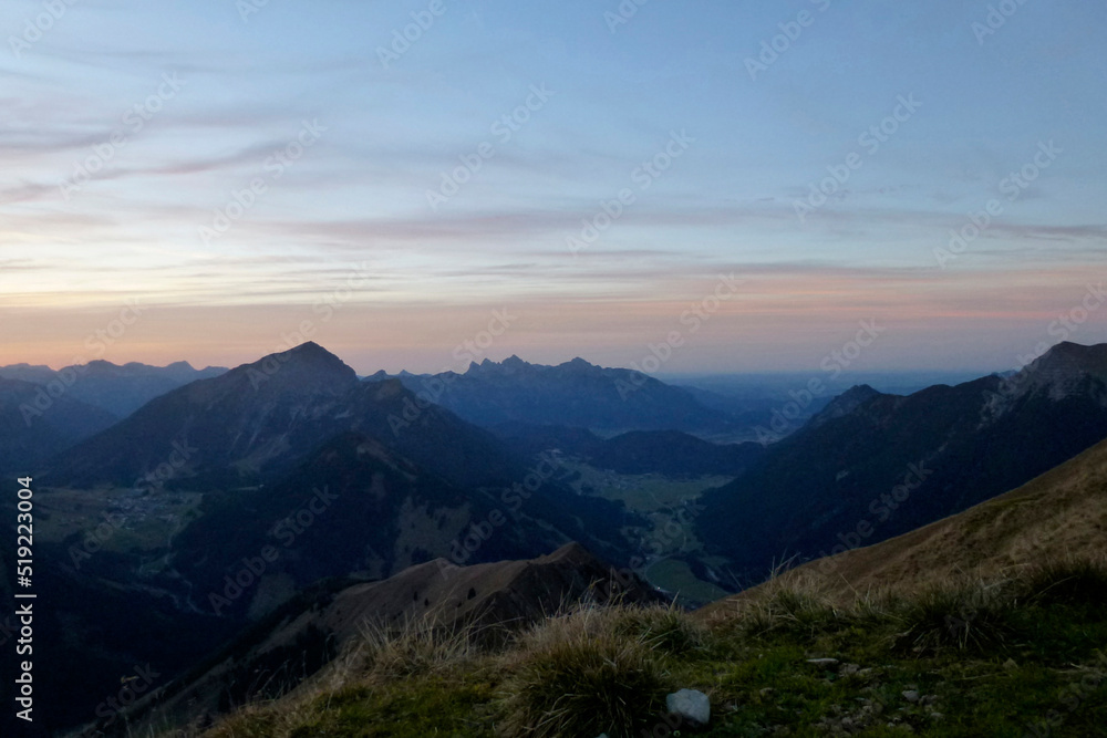 Hiking tour to Pleisspitze mountain, Tyrol, Austria