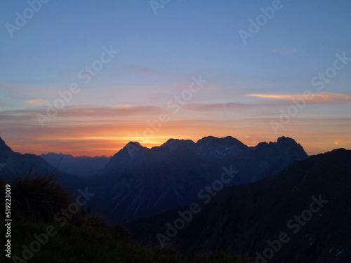 Hiking tour to Pleisspitze mountain  Tyrol  Austria