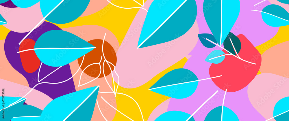 Bold Pattern Tropical Leaf Jungle Modern Motif