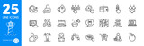 Outline icons set. Consulting business, Payment methods and Dumbbells workout icons. Cooking water, Photo cloud, Lighthouse web elements. Calendar, Apple, Medical mask signs. Vector