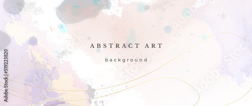 pink watercolor flower wedding luxury gold card