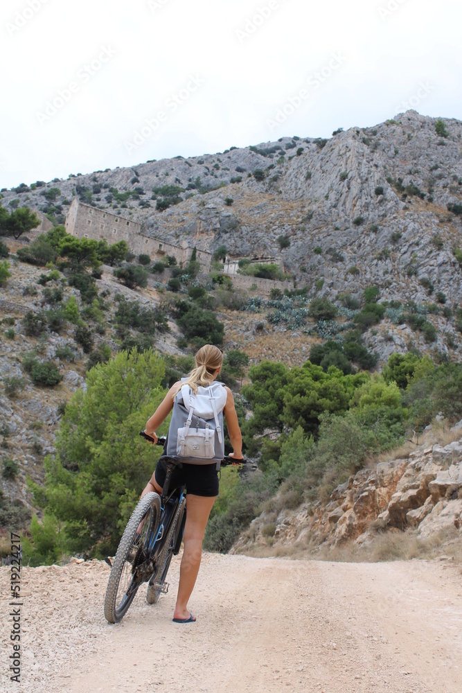 E-Bike trip in the mountains near the ocean