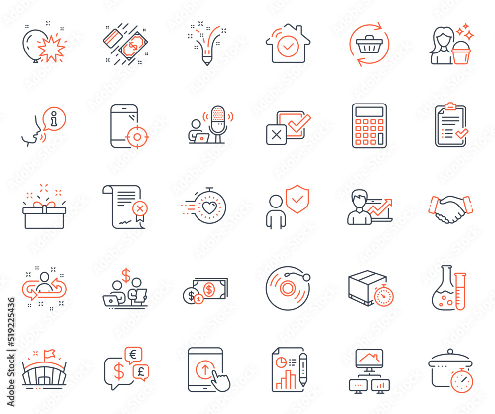 Business icons set. Included icon as Boiling pan, Present box and Success business web elements. Security, Money currency, Refresh cart icons. Inspiration, Work home, Arena web signs. Vector Business icons set. Included icon as Boiling pan, Present box and Success business web elements. Security, Money currency, Refresh cart icons. Inspiration, Work home, Arena web signs. Vector