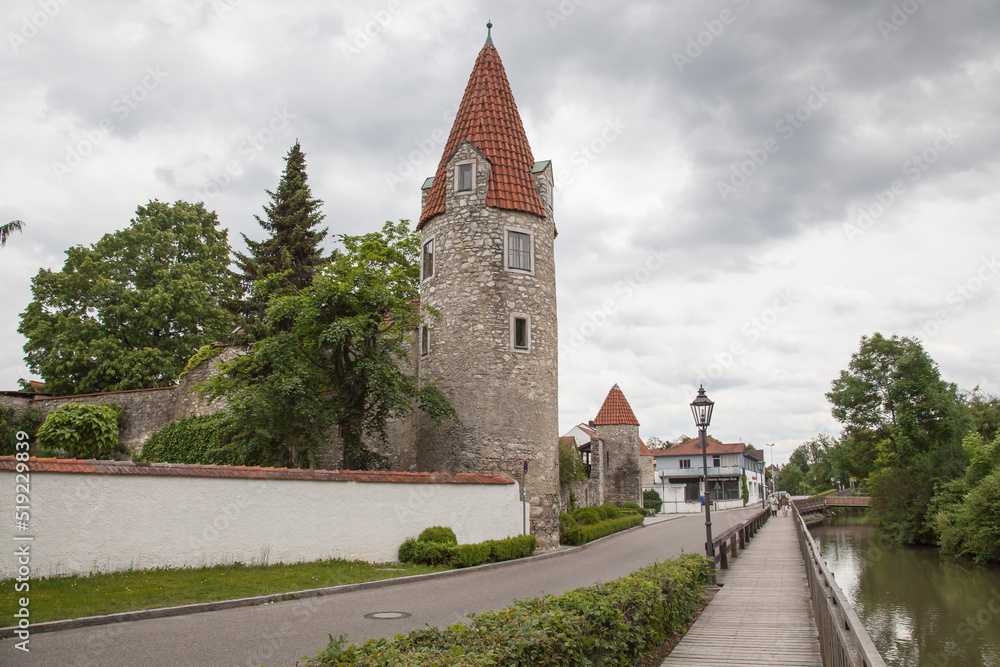 City tower in Abensberg,Bavaria,Germany