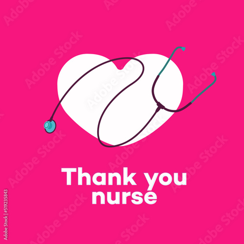 Thank you nurse - concept illustration. Medical staff, disinfectors, immunologists, virologists, epidemiologists. Doctor is a hero. Novel coronavirus 2019-nCoV. Coronavirus . Virus infection. 10 eps