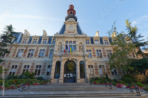 City hall of the XII arrondissement in Paris. XII arrondissement, called Reuilly, is situated on the right bank of the River Seine. photo