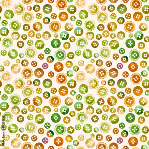 Hobbies seamless plastic buttons pattern for fabrics and wrapping paper and clothes print and kids and homemade products