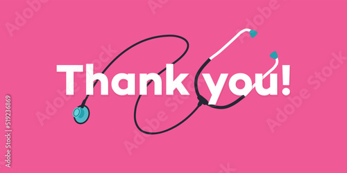Thank you doctors and nurses, medical staff, disinfectors, immunologists, virologists, epidemiologists banner - concept illustration. Doctor is a hero. Novel coronavirus 2019-nCoV. Virus Infection