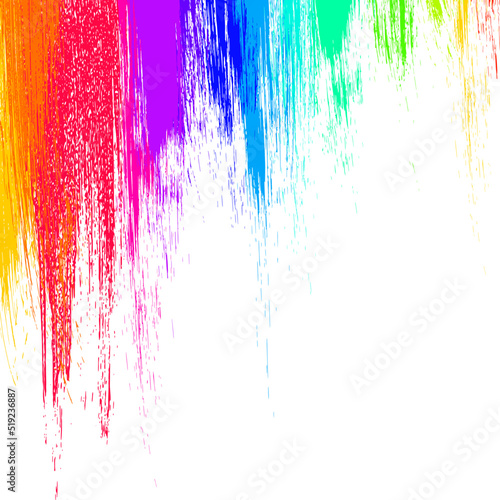Colorful abstract grunge background, vector EPS10. Multicolor abstract wallpaper. Vivid backgrounds series. Bright rainbow colours. Vector without gradient with copy-space. High quality traced brushes