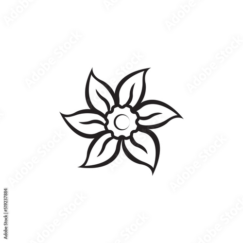 jasmine icon logo vector design template