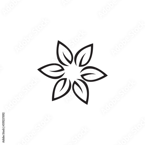 jasmine icon logo vector design template