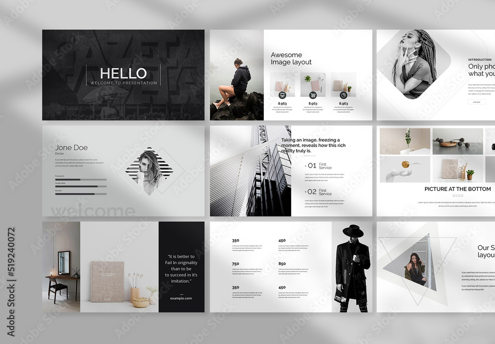 Hello Presentation Layout Stock Template | Adobe Stock