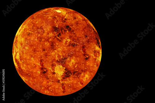 Fototapeta Naklejka Na Ścianę i Meble -  Planet Venus on a dark background. Elements of this image furnished by NASA