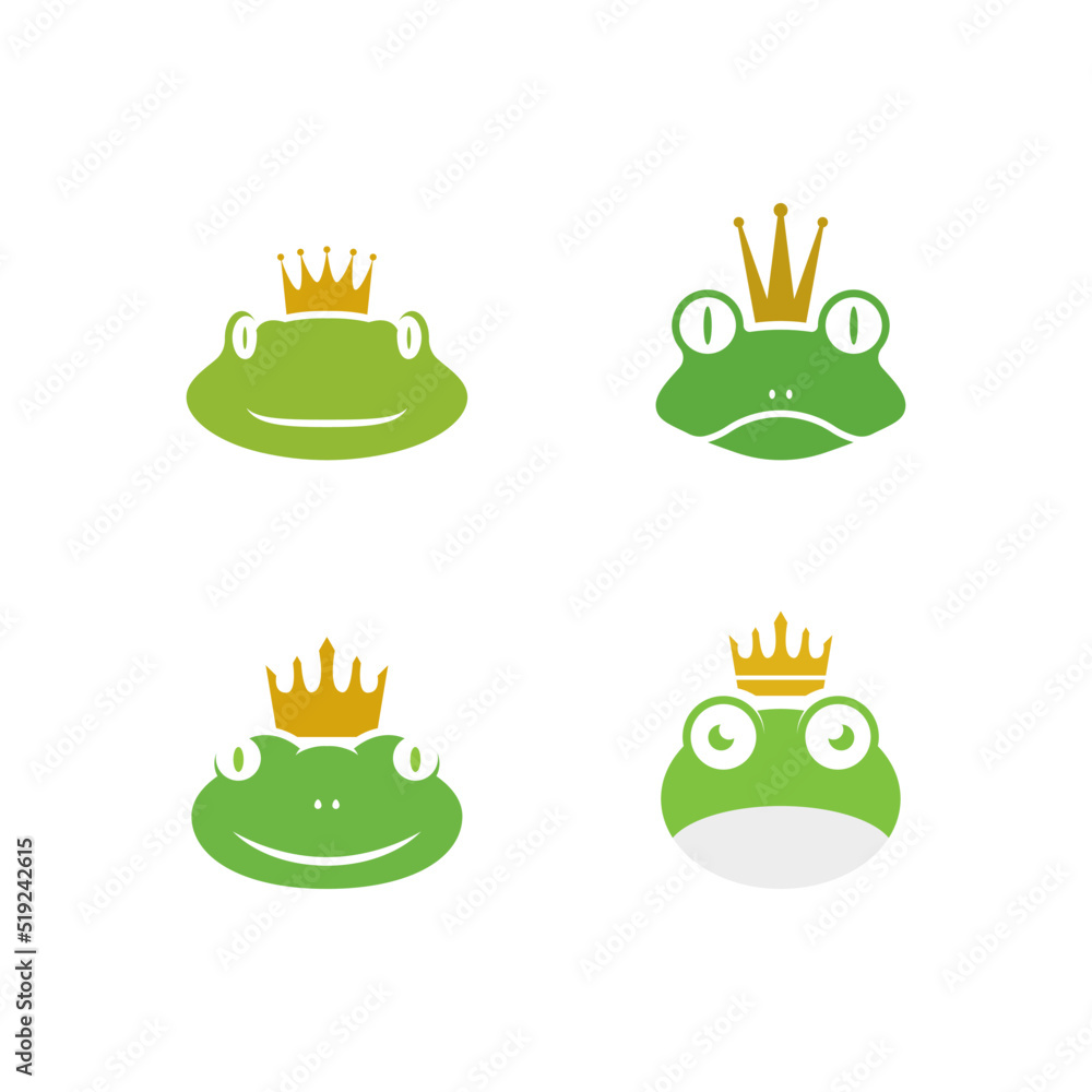 Fototapeta premium King Frog Logo Template vector