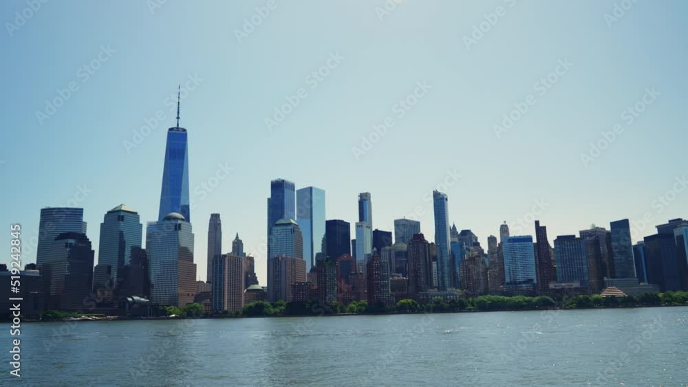 Manhattan Financial District Skyline at Daytime Beautiful Cityscape of New York Manhattan Financial District Skyline at Daytime Beautiful Cityscape of New York