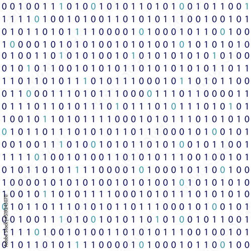 Vector streaming binary code background for Big Data and technology, hacker concept illustration, coding, decryption and encryption. Matrix wallpaper. 10 eps