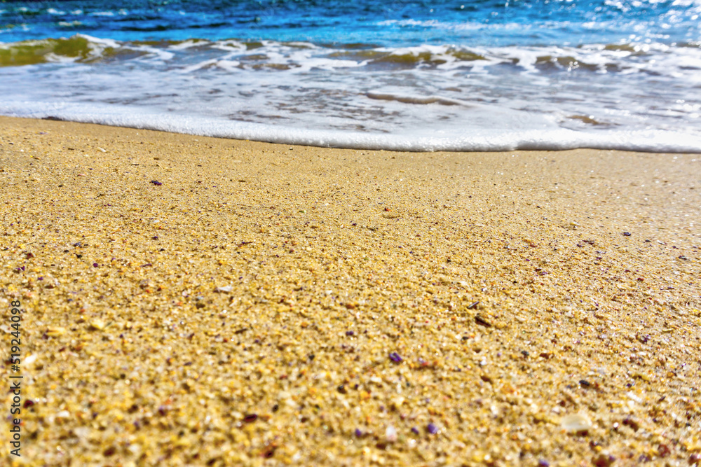 Close-Up of Gentle Waves on Australian Shores as Beach Background Close-Up of Gentle Waves on Australian Shores as Beach Background