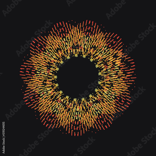 Aura in neon light style flare effect. Tech background. Vector 10 eps