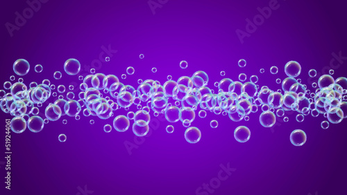 Bath bubble. Detergent soap foam and suds for bathtub. Shampoo.