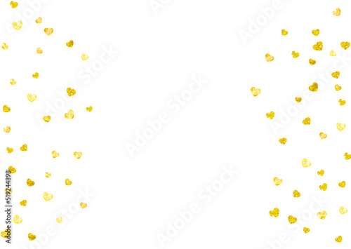 Valentine Sale Offer. Abstract Poster For Present. Wedding Frame. Gold Happy Illustration. Holiday Border For Party. Golden Fashion Design. Yellow Valentine Sale Offer.