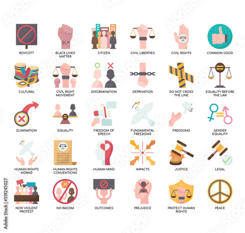 Human right , Thin Line and Pixel Perfect Icons