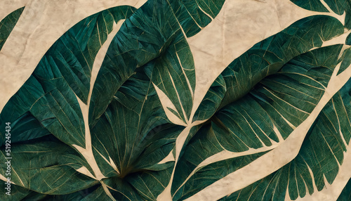 Fototapeta samoprzylepna liście tropikalne