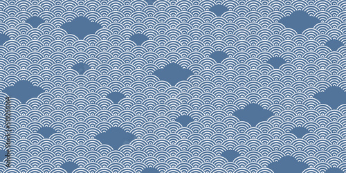 海　波　和柄　背景