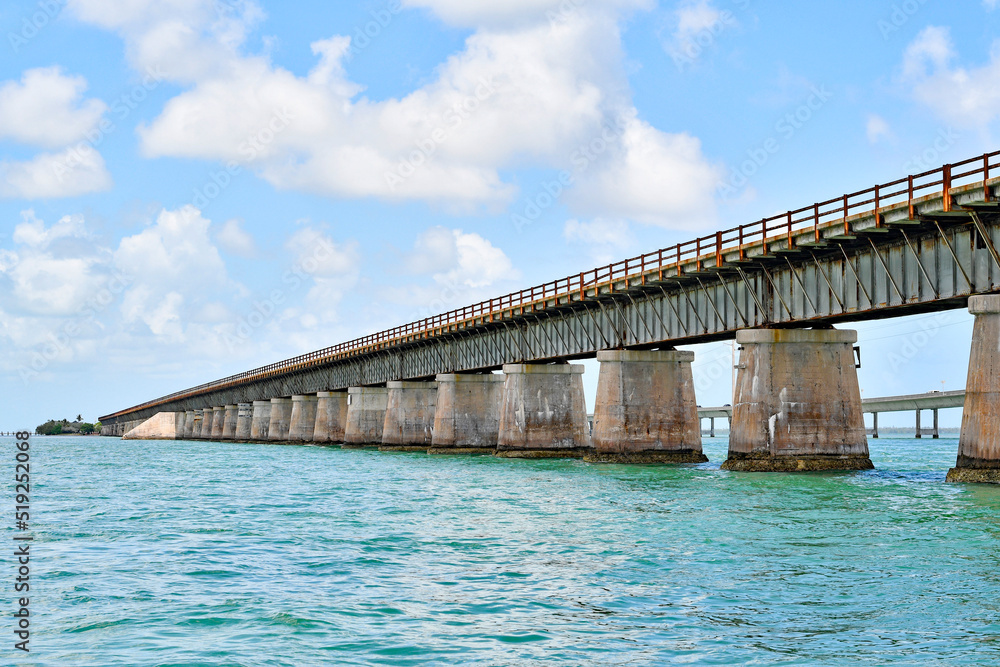 Old 7 Mile Bridge near Marathon in Monroe County, Florida, United States. Old 7 Mile Bridge near Marathon in Monroe County, Florida, United States.