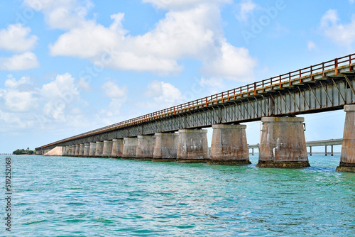 Old 7 Mile Bridge near Marathon in Monroe County, Florida, United States. 