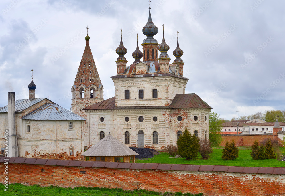 The old cathedral with a bell tower