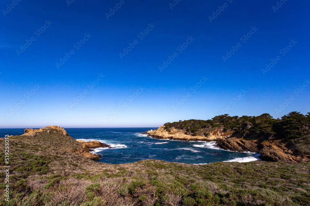 A view on the Pacific ocean coast 