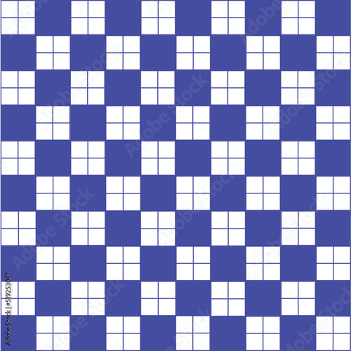 Abstract Vector Seamless blue plaid Checkered Squares Pattern grid