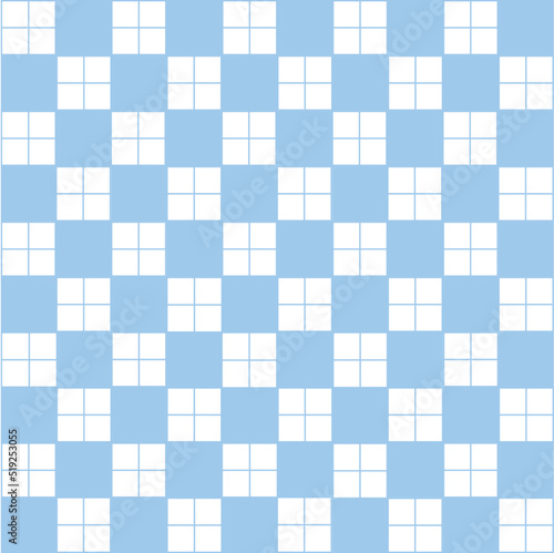 Abstract Vector Seamless blue plaid Checkered Squares Pattern grid